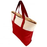 Ecobag em Juta e Brim Liso com Ziper