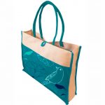 Ecobag em Brim e Juta 50x50x10cm 3 Cores