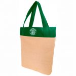 Sacola Ecobag em Juta e Brim 30x35x10cm